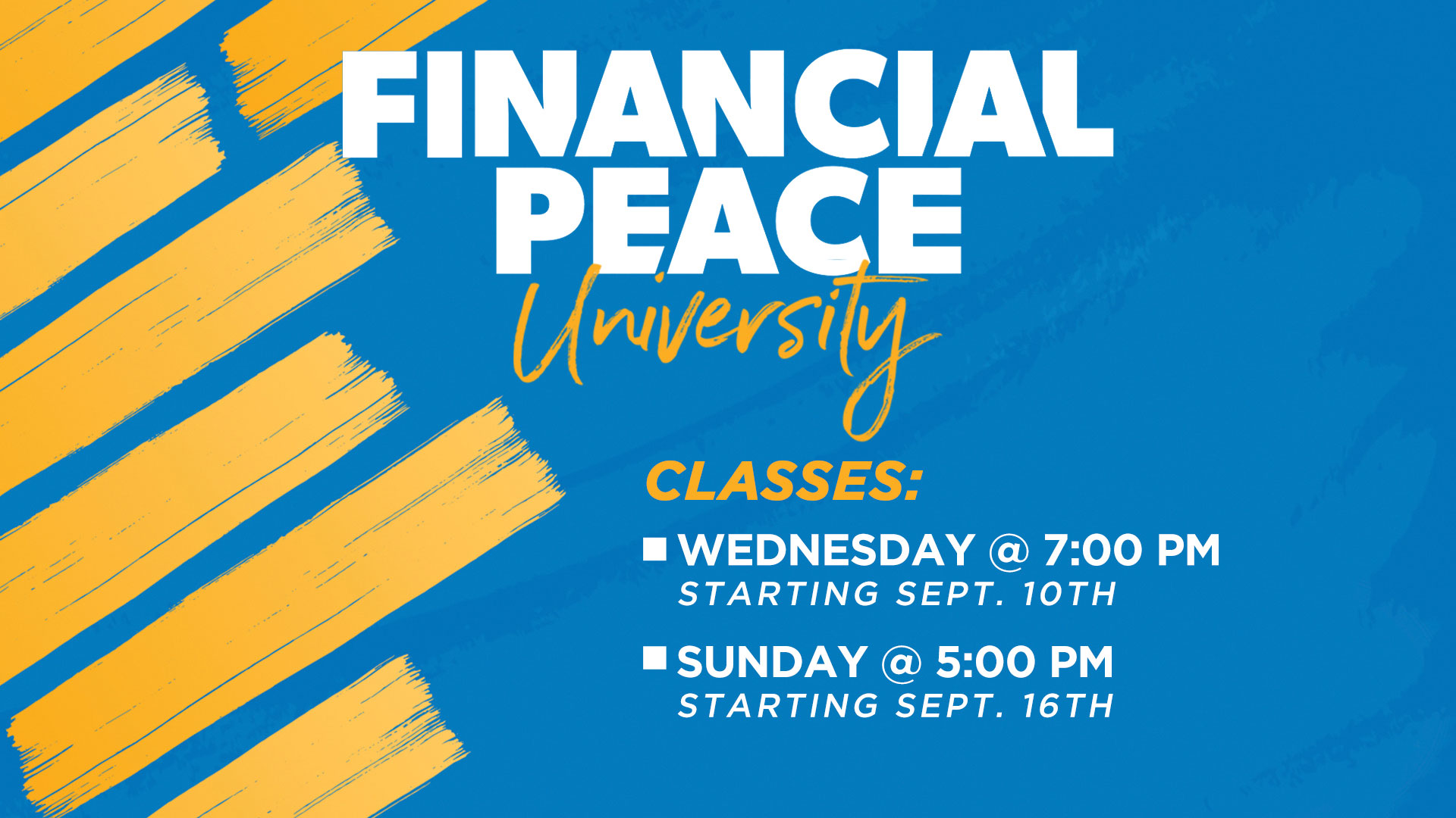   Financial Peace University 2025